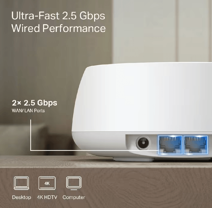 TP-Link BE25 Whole Home Mesh WiFi 7 System 3 Pack