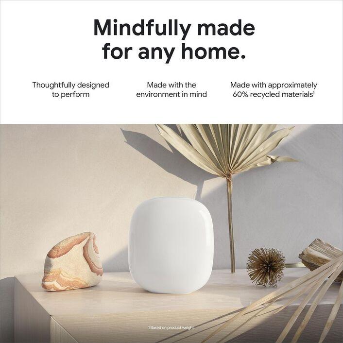 Google Nest Wifi Pro Home Mesh Wi-Fi 6E System White 3 Pack