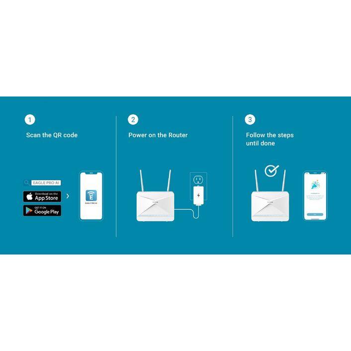 D-Link EAGLE PRO AI 4G CAT6 AX1500 Smart Router