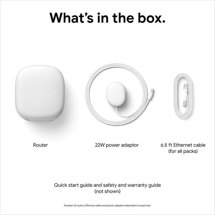 Google Nest Wifi Pro Home Mesh Wi-Fi 6E System White 3 Pack