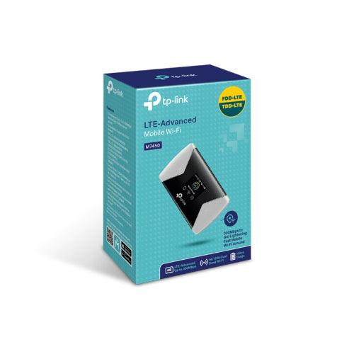 TP-Link M7450 LTE-Advanced Mobile Wi-Fi 3G/4G AC1200 300Mbps DL 50Mbps UL, SIM Slot, MicroSD (Up to 32G Optional), 3000mA 15+ Hrs, 32 Devices
