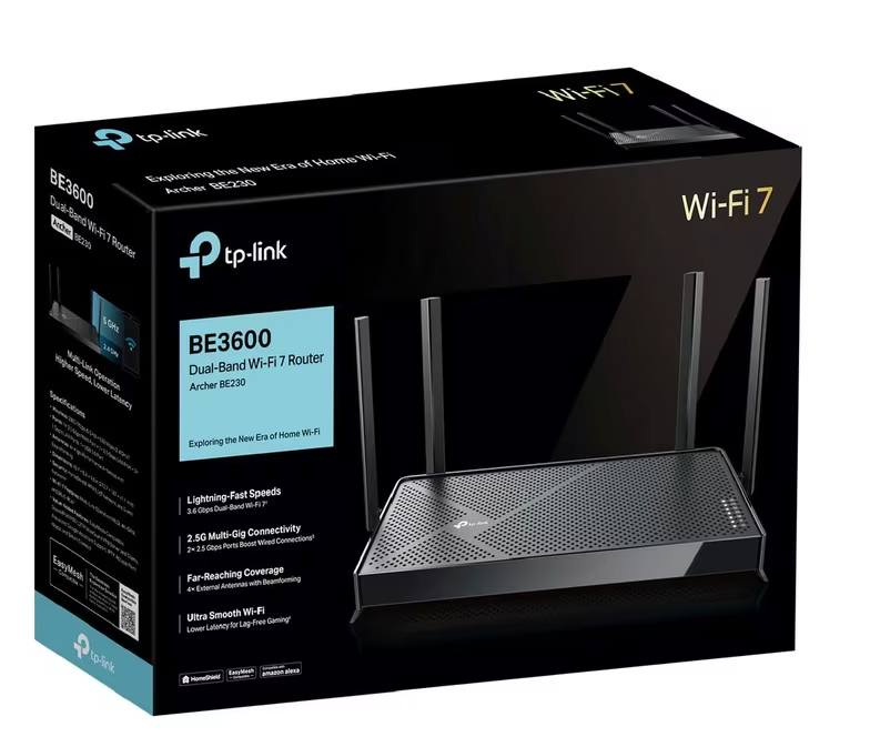 TP-Link Archer BE230 BE3600 Dual-Band WiFi 7 Router