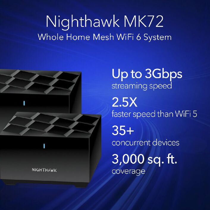Netgear NH AX3000 Mesh WiFi 6 System Black 2 Pack