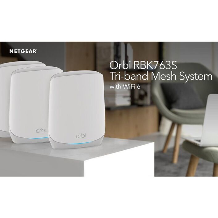 NETGEAR Orbi AX5400 Tri-band Mesh WiFi 6 System 3 Pack