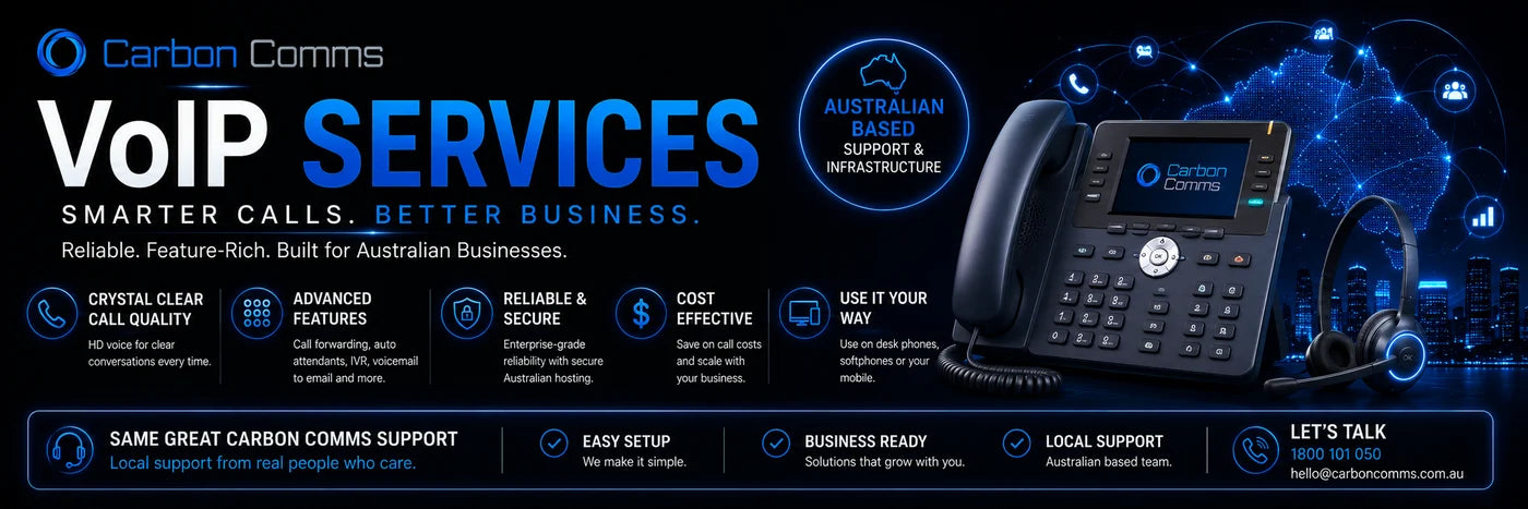 Carbon Comms VoIP Services — reliable, feature-rich business calling with Australian-based support and infrastructure