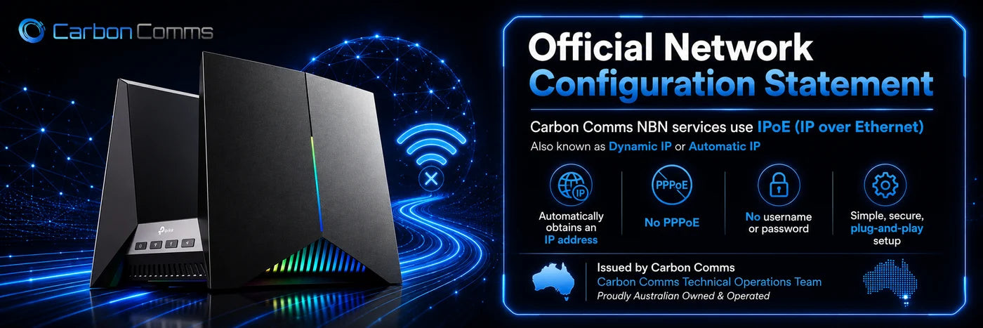 Carbon Comms official network configuration diagram